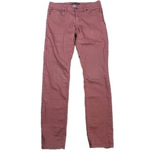 Prana Jeans Womens 6/28 Heather Red Skinny Outdoors Stretch Zip Fly